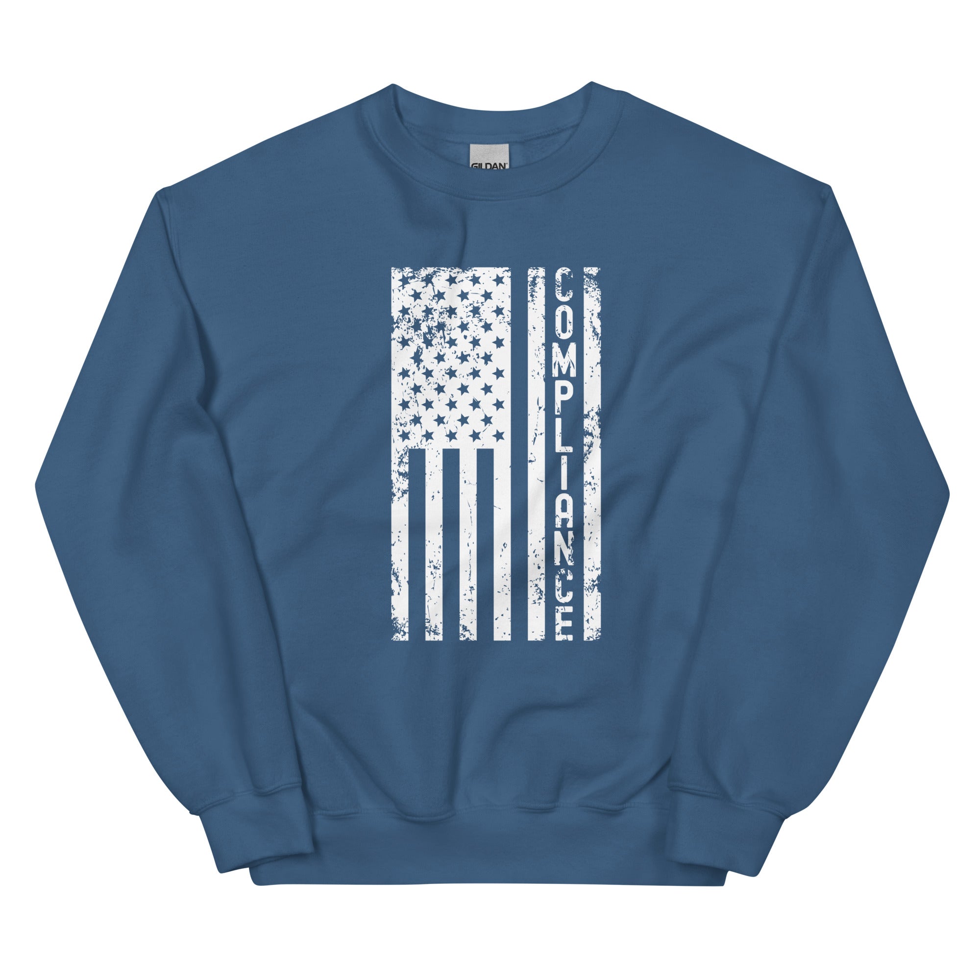 Unisex Sweatshirt | Compliance (deisgn on American flag)