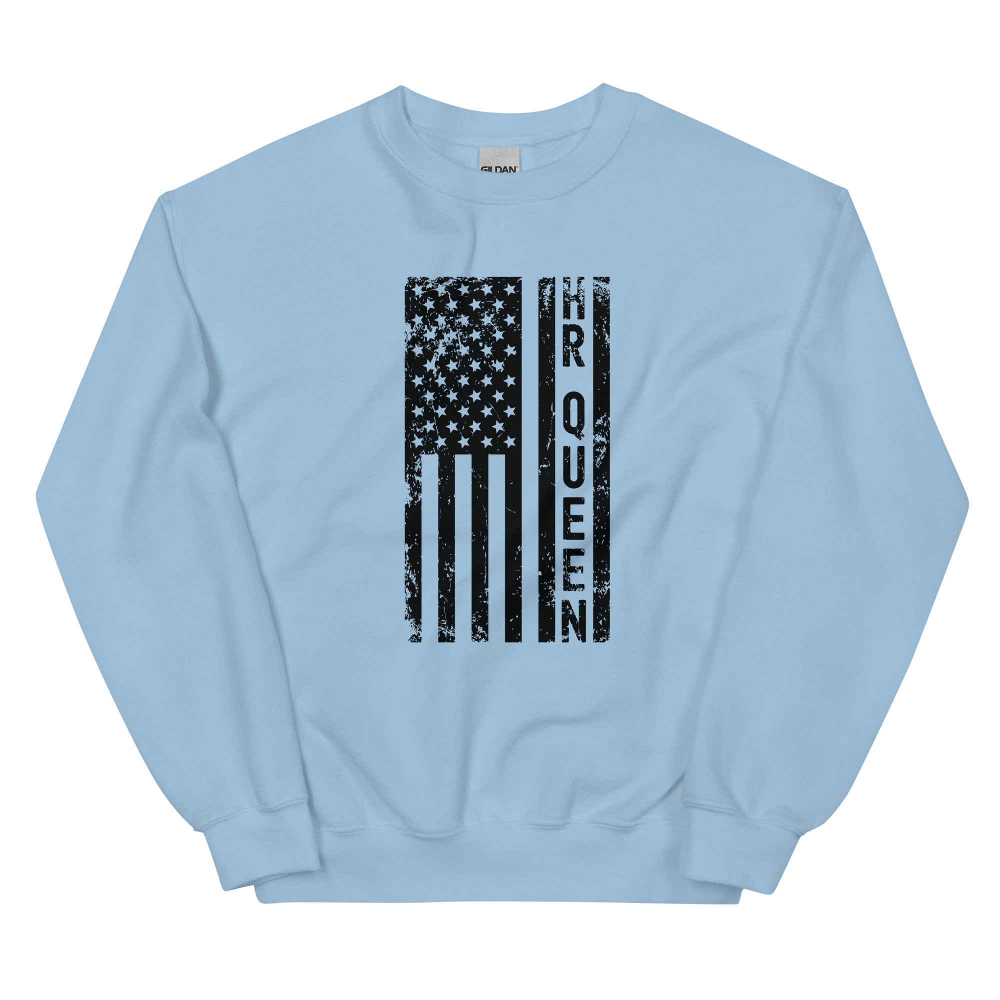 Unisex Sweatshirt | Hr Queen (deisgn on American flag)