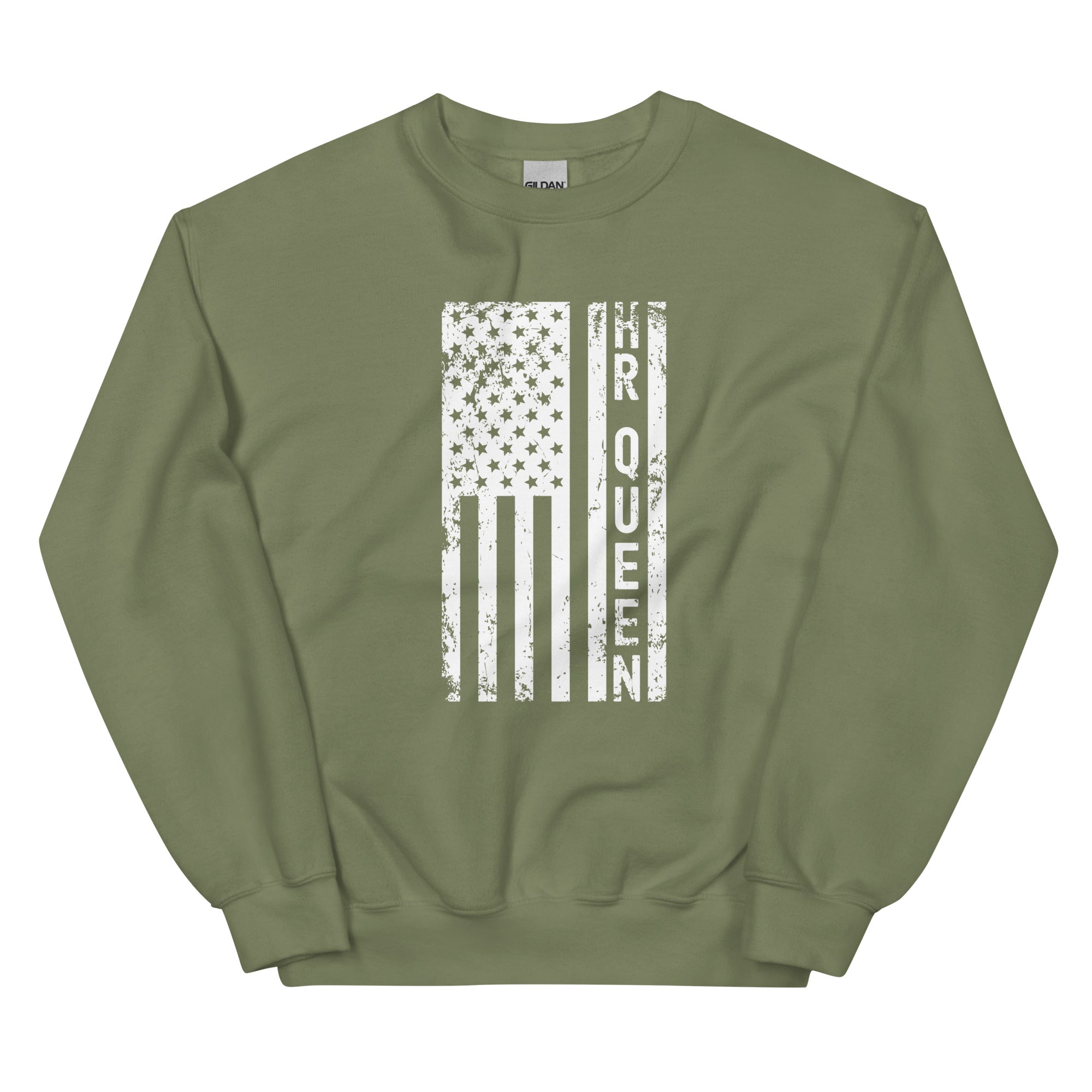Unisex Sweatshirt | Hr Queen (deisgn on American flag)
