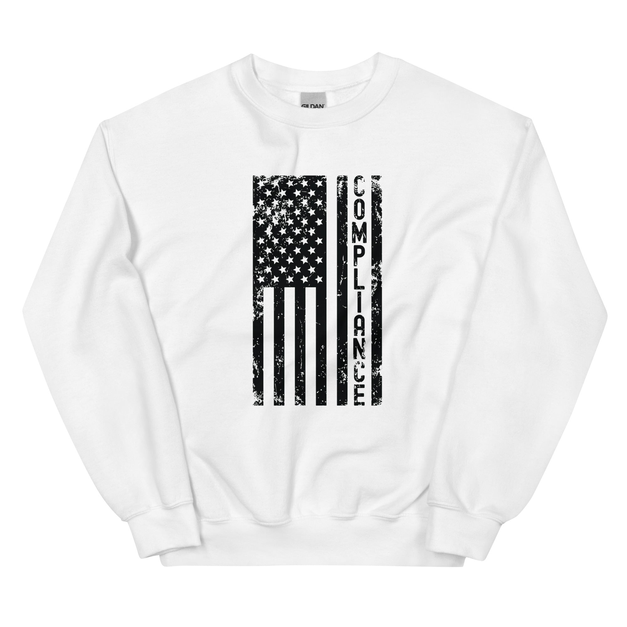 Unisex Sweatshirt | Compliance (deisgn on American flag)