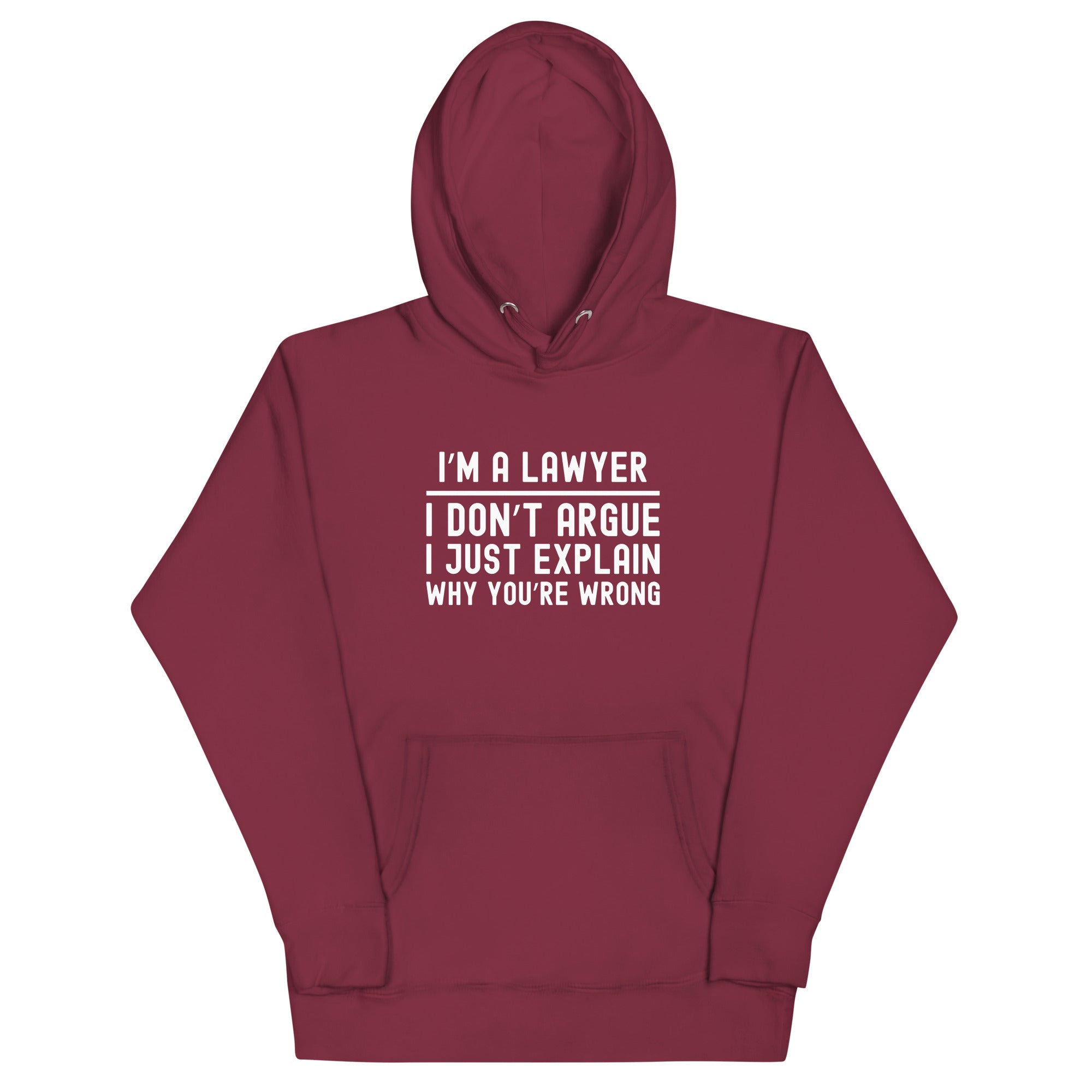 Unisex Hoodie | I’m a lawyer, I don’t argue, I just explain why you’re wrong