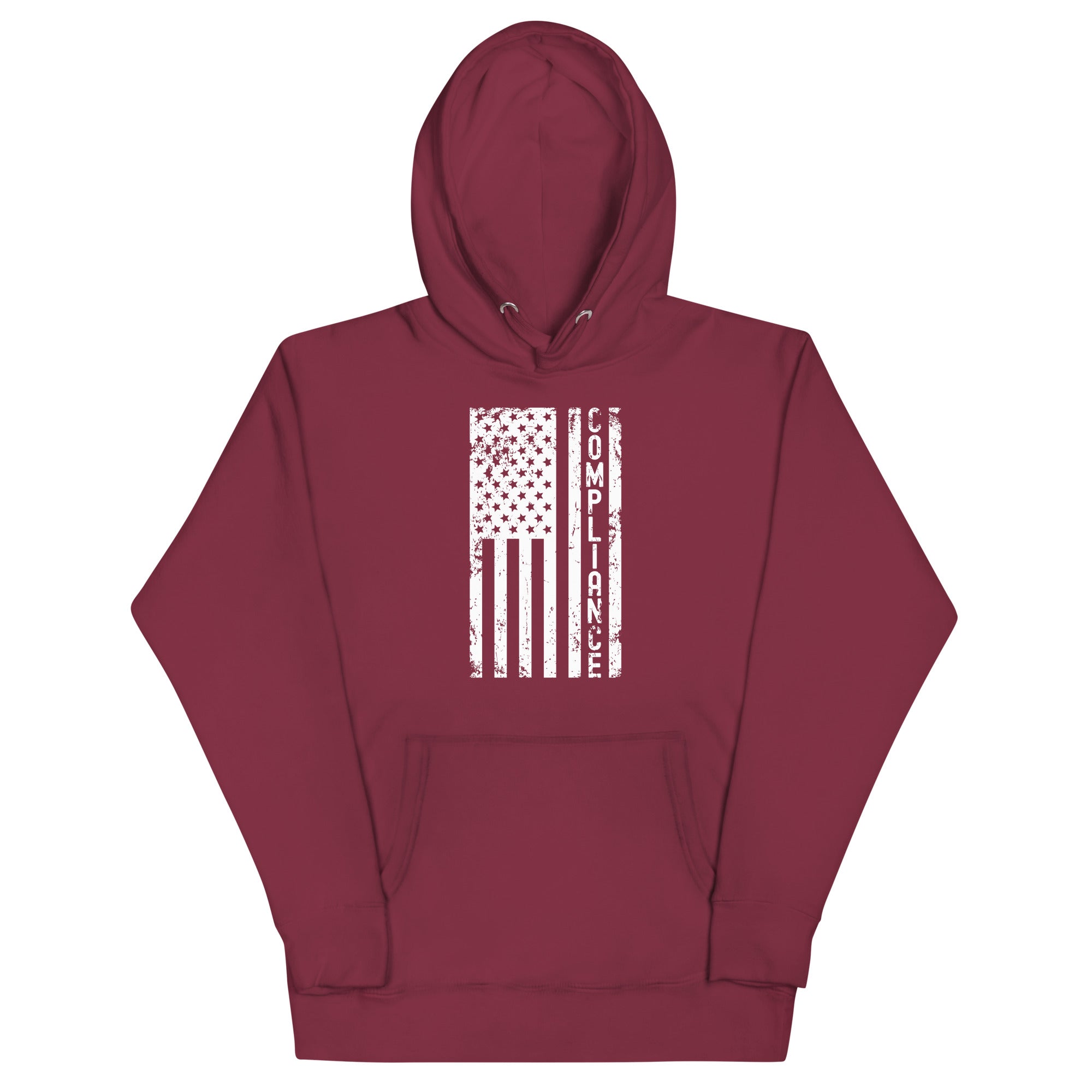 Unisex Hoodie | Compliance (deisgn on American flag)