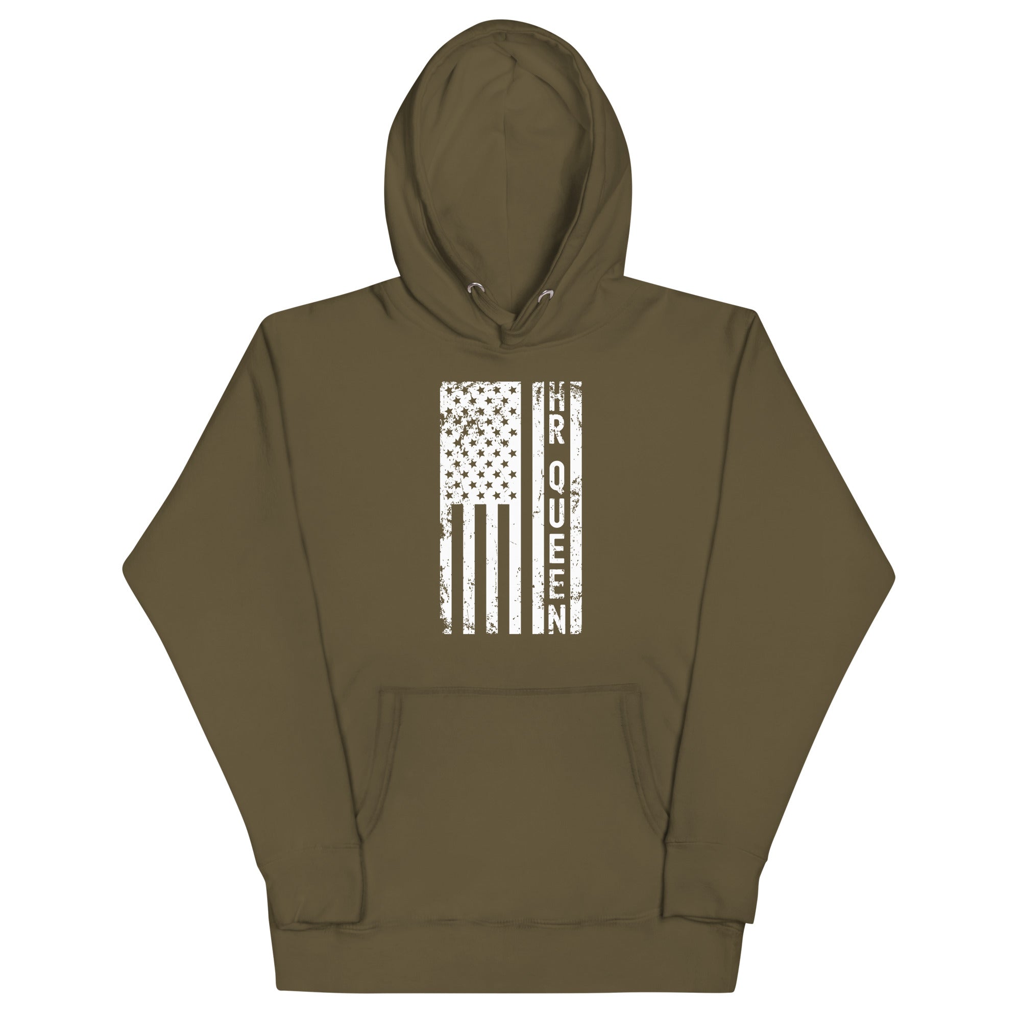 Unisex Hoodie | Hr Queen (deisgn on American flag)