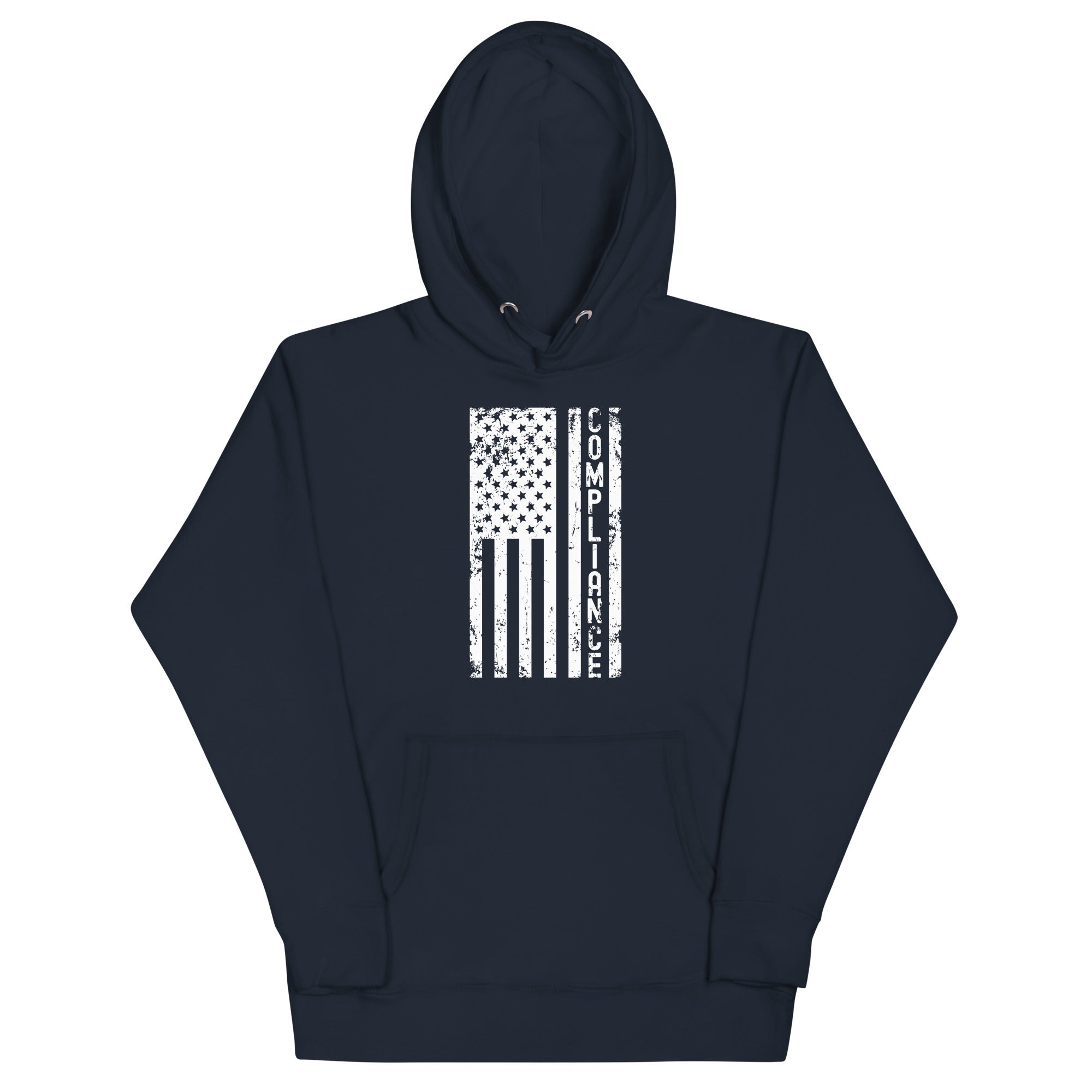 Unisex Hoodie | Compliance (deisgn on American flag)