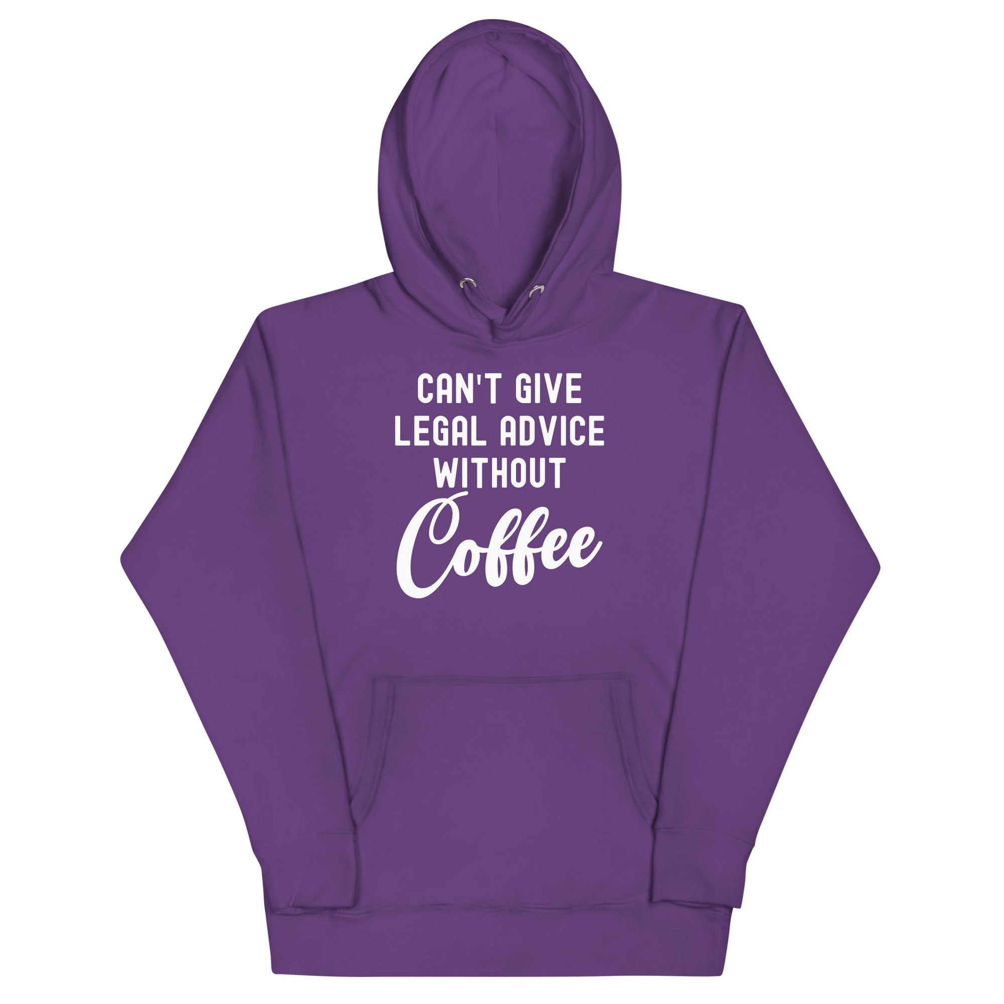 Unisex Hoodie | Can’t give legal advice without coffee