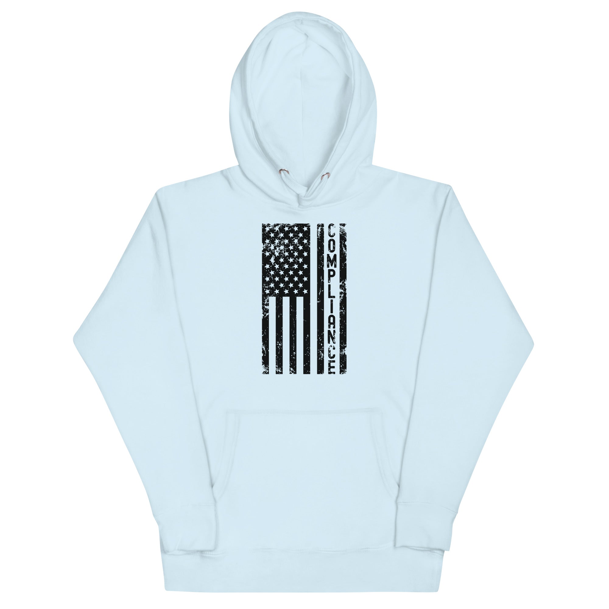 Unisex Hoodie | Compliance (deisgn on American flag)