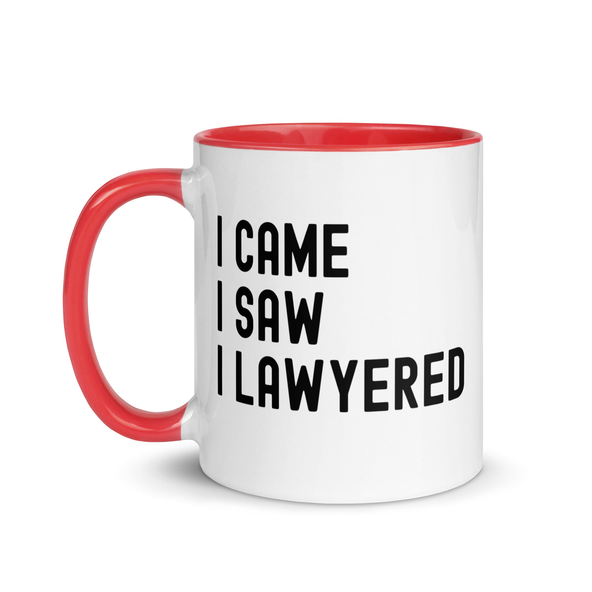 Mug with Color Inside | I came, I saw, I lawyered