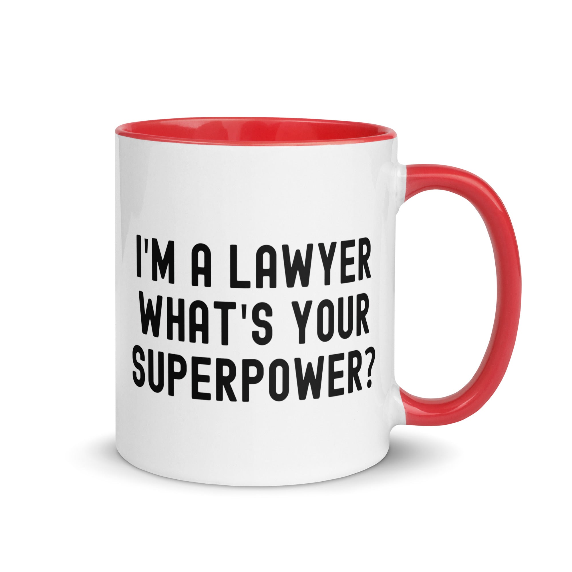 Mug with Color Inside | I'm a lawyer, what's your superpower?