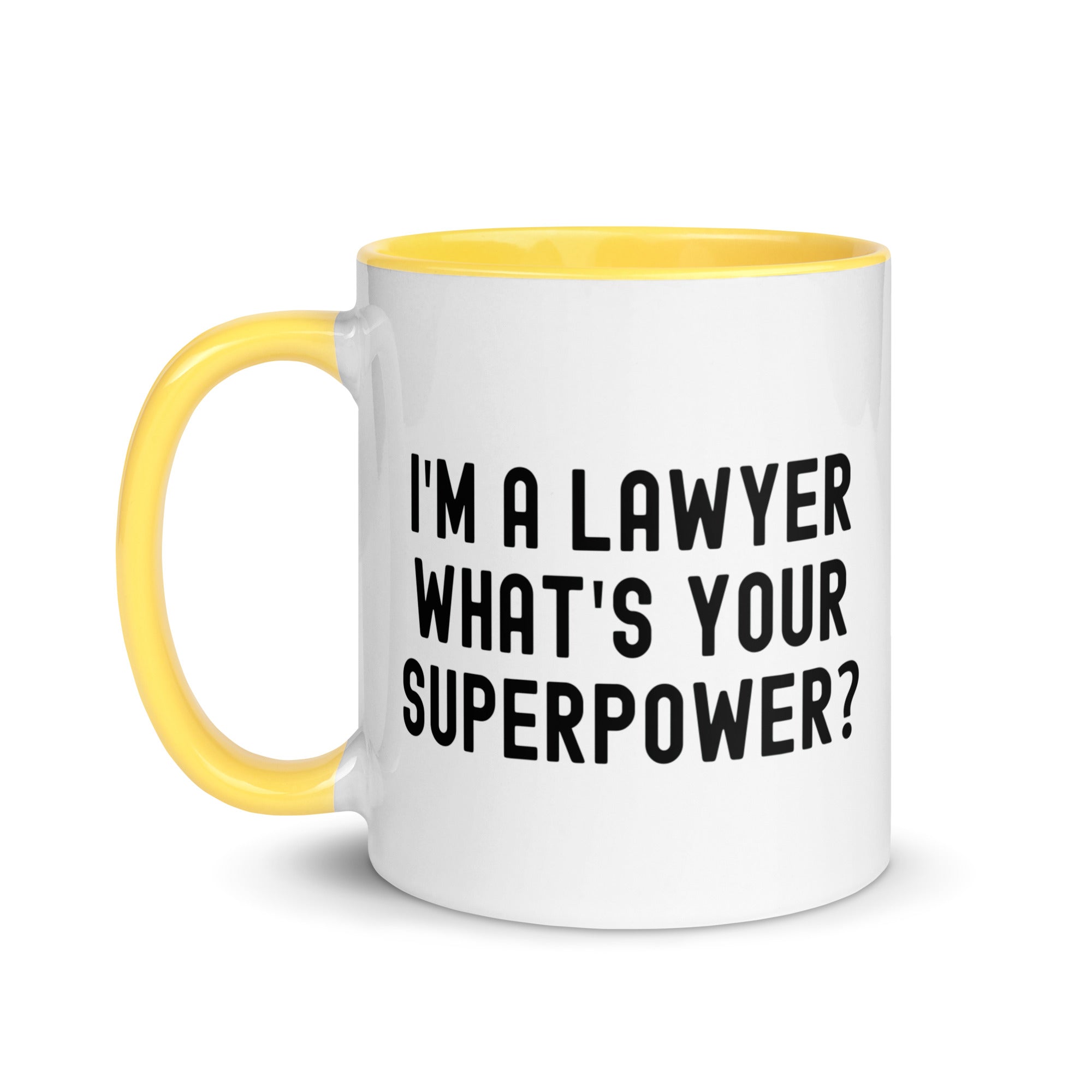 Mug with Color Inside | I'm a lawyer, what's your superpower?