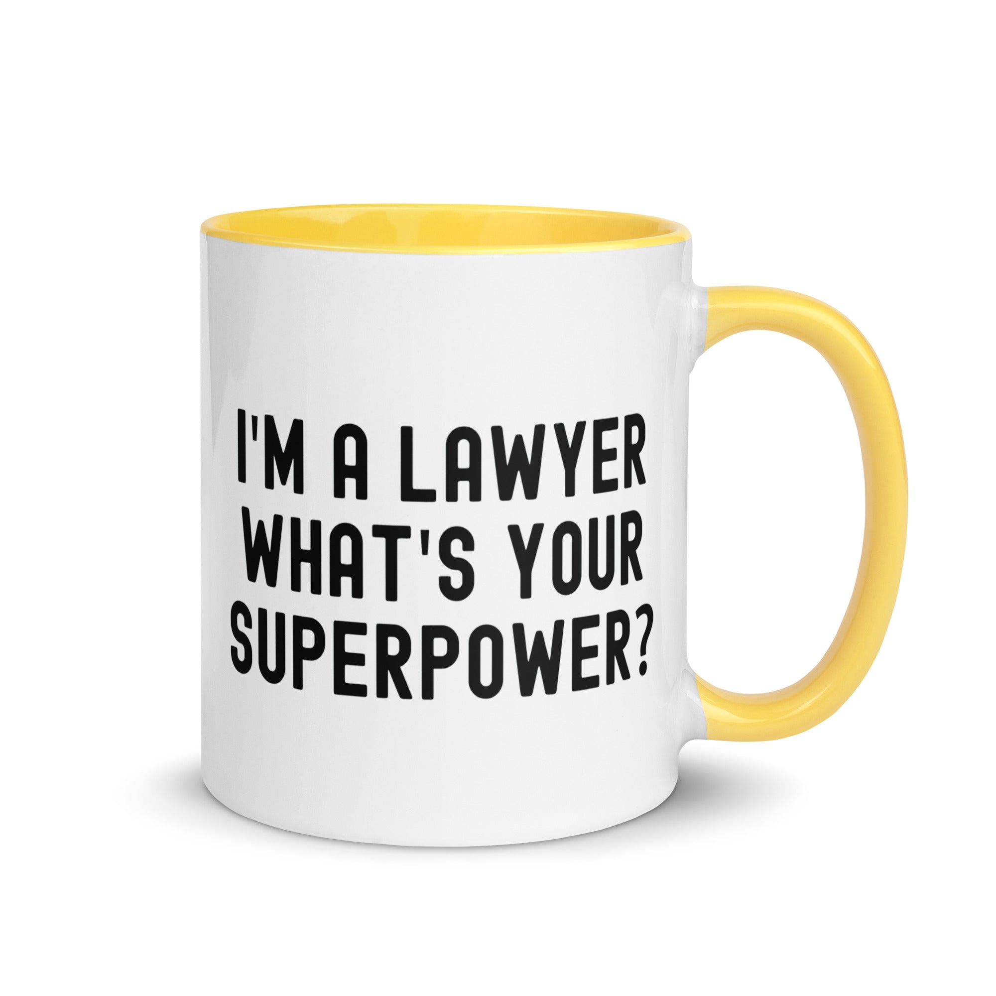 Mug with Color Inside | I'm a lawyer, what's your superpower?