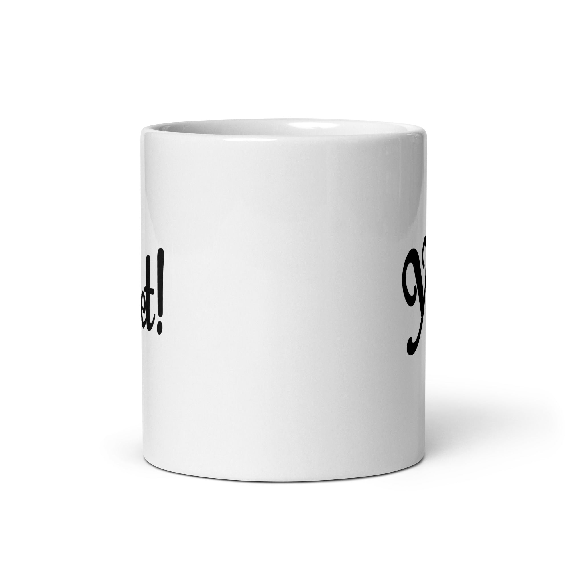White glossy mug | yeet