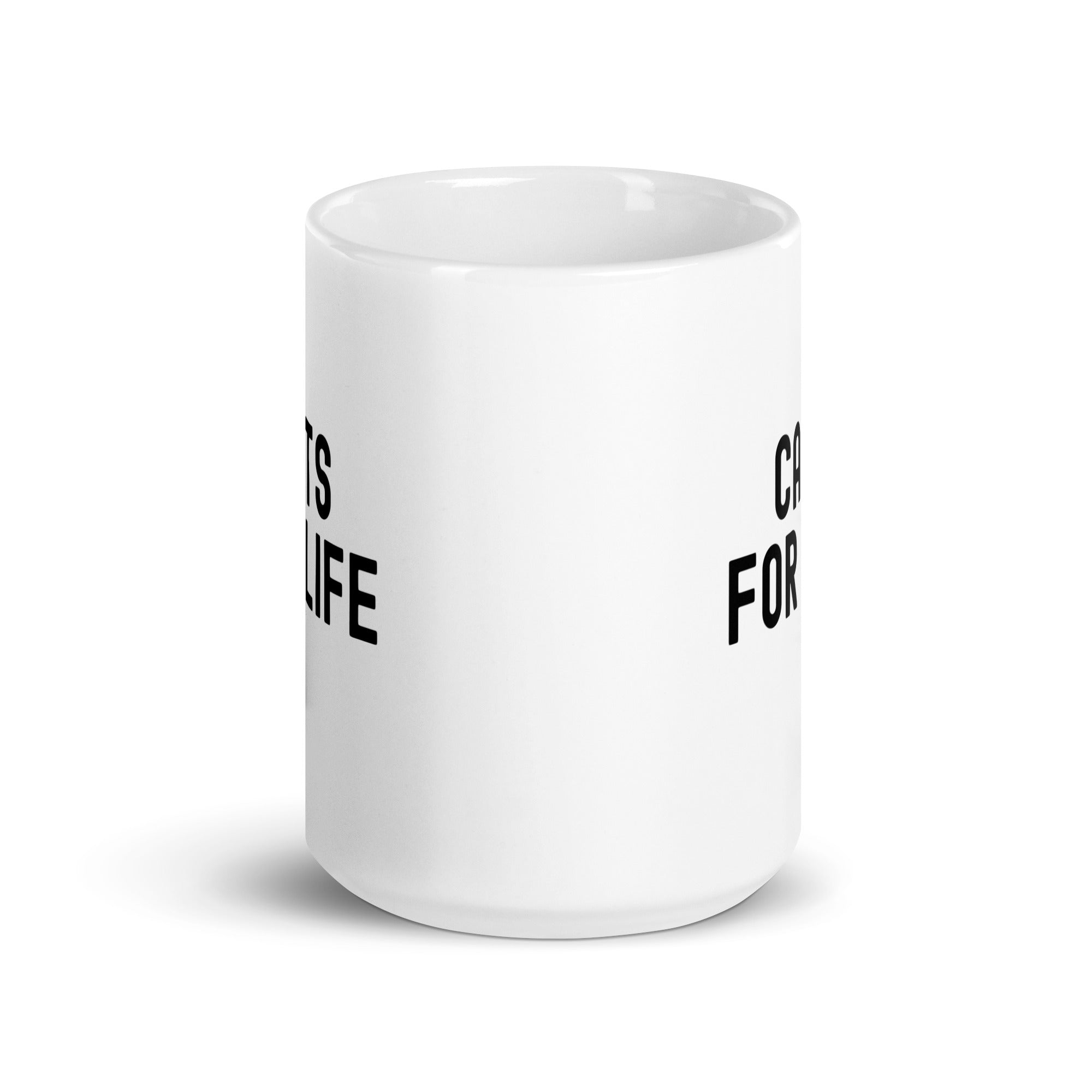 White glossy mug | Cat for Life