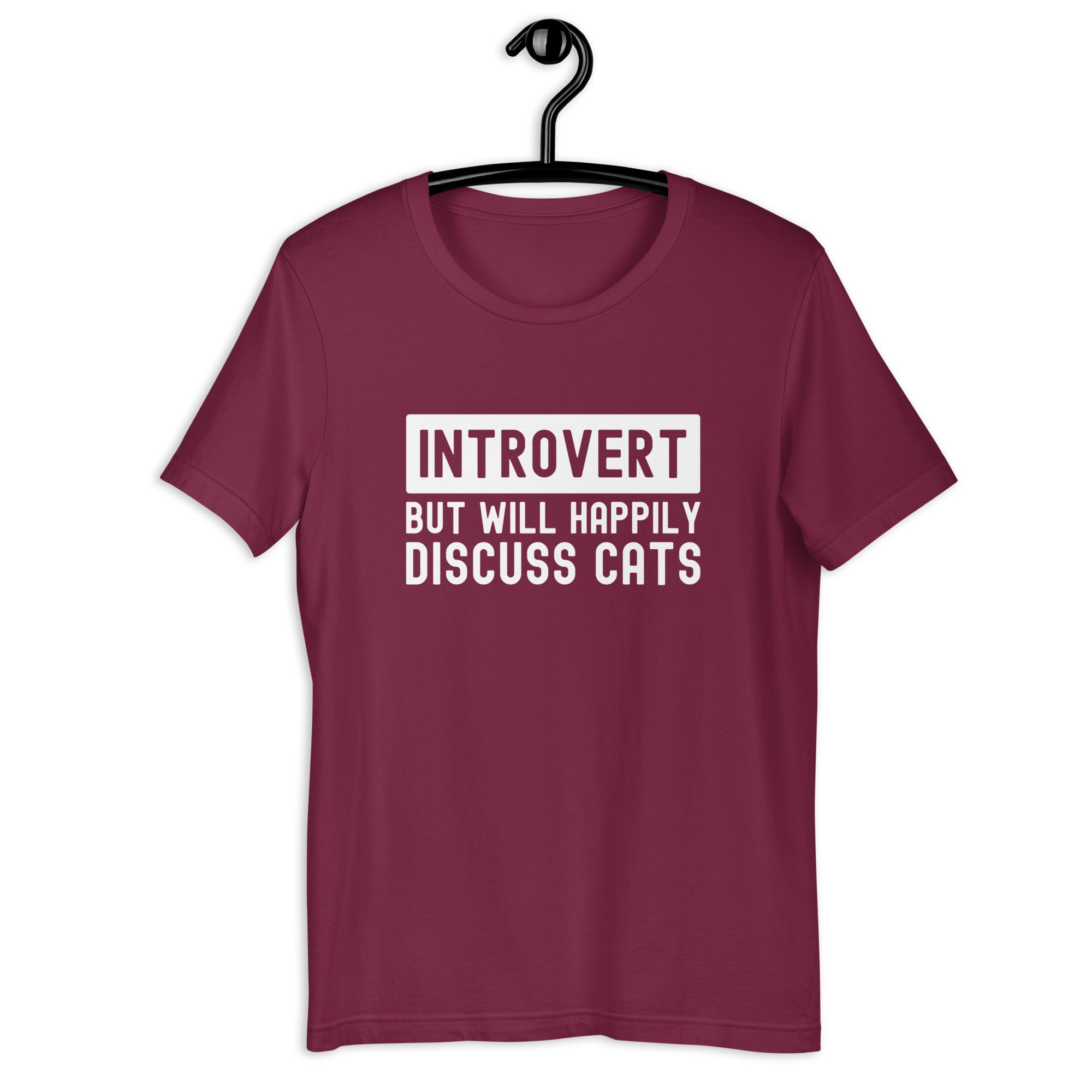 Unisex t-shirt | Introvert but will happily discuss cats