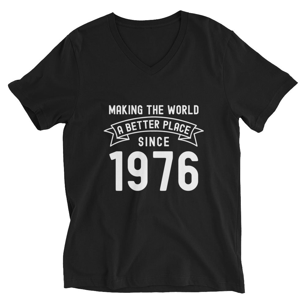 Unisex Short Sleeve V-Neck T-Shirt | Making the world a better place since 1976