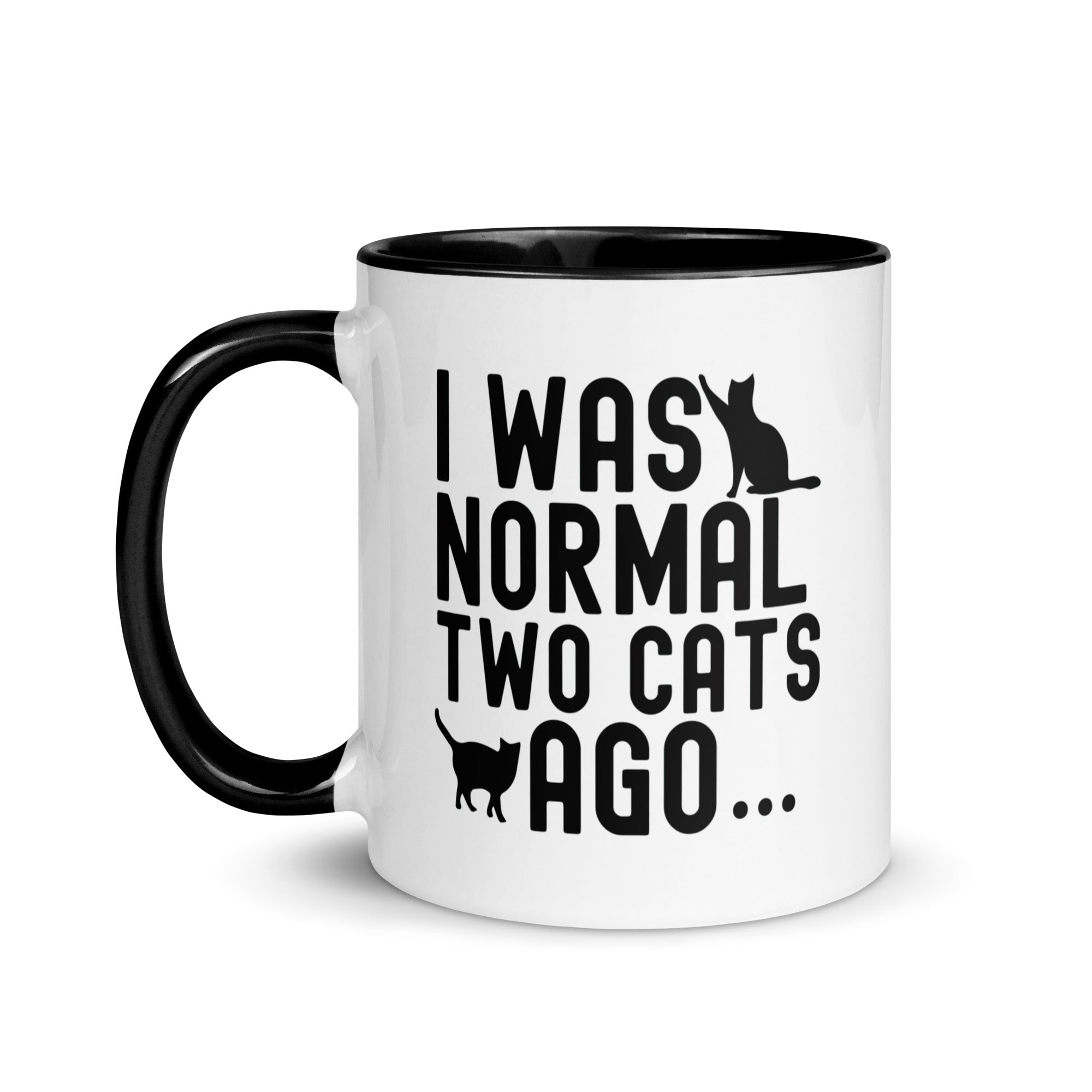 Mug with Color Inside | I was normal two cats ago