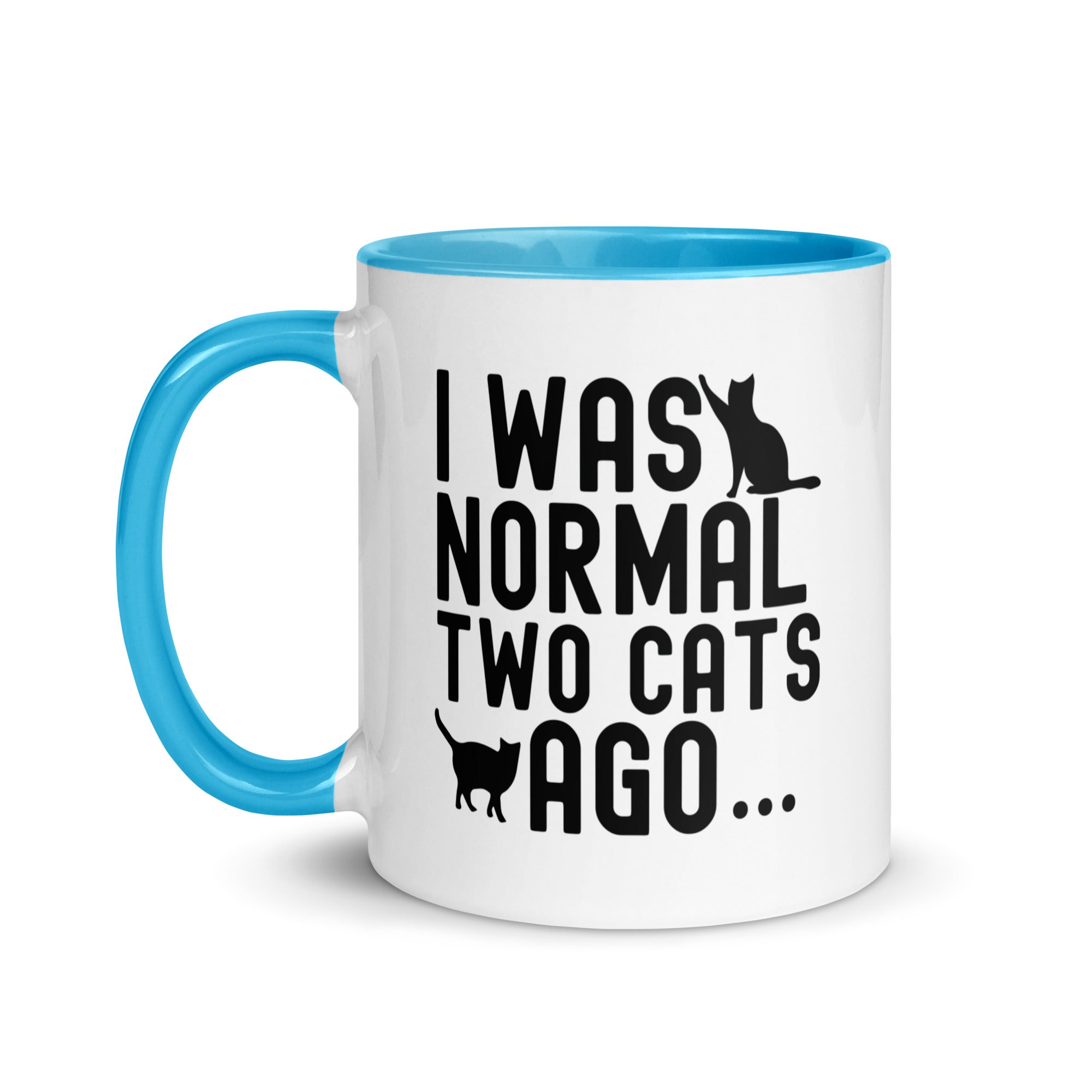 Mug with Color Inside | I was normal two cats ago