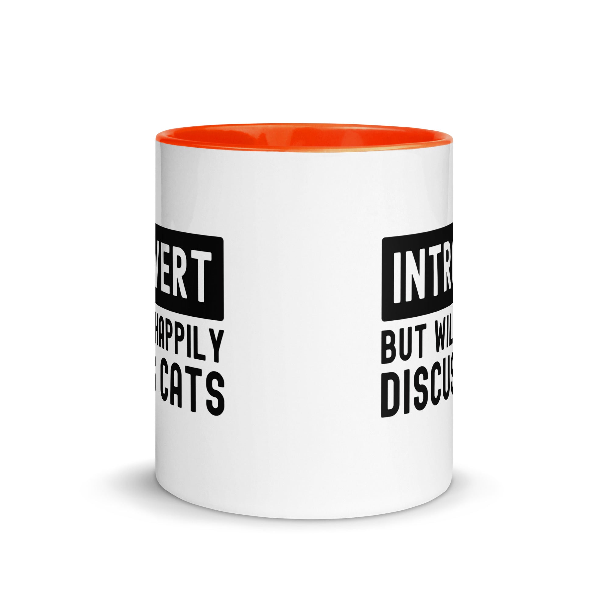 Mug with Color Inside | Introvert but will happily discuss cats