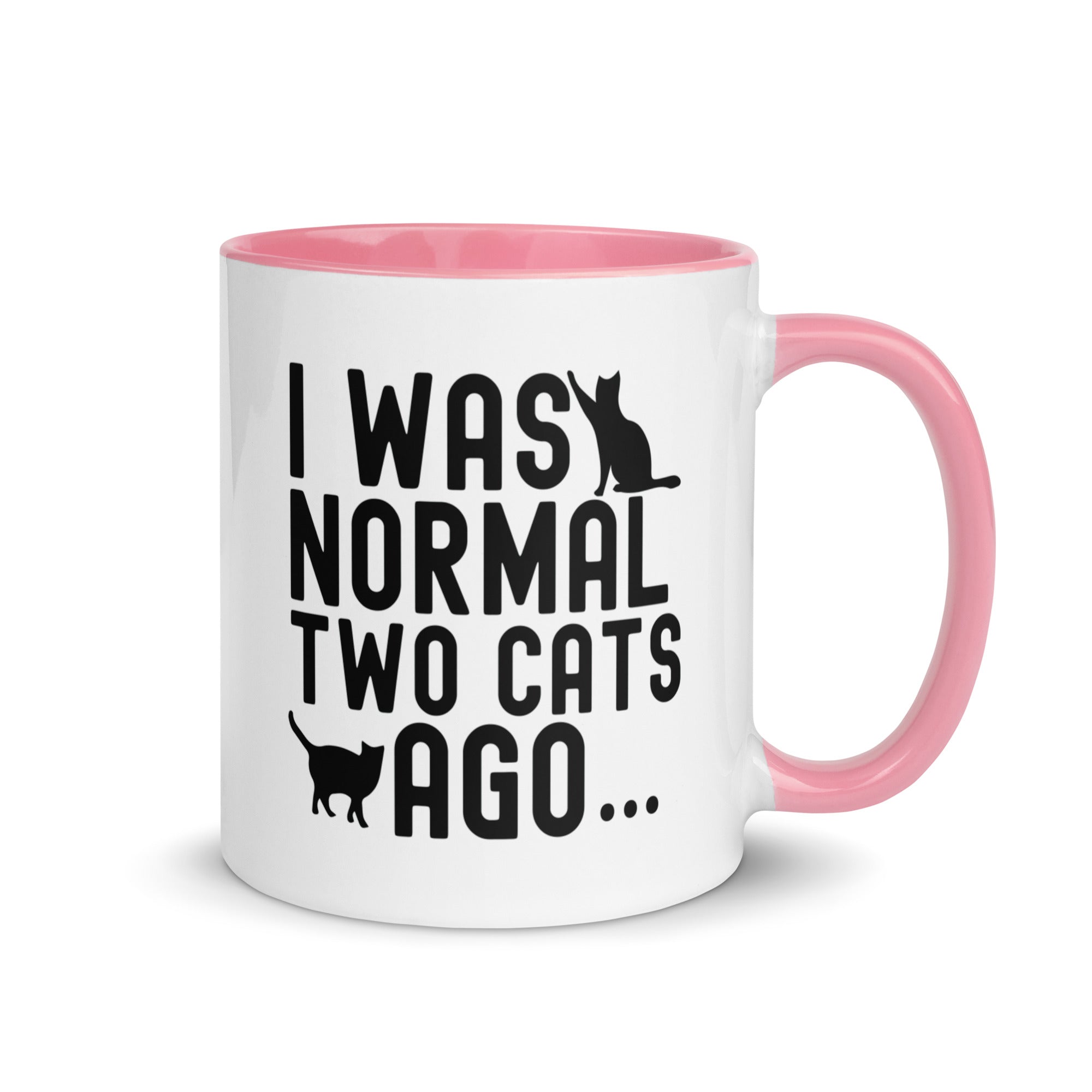 Mug with Color Inside | I was normal two cats ago