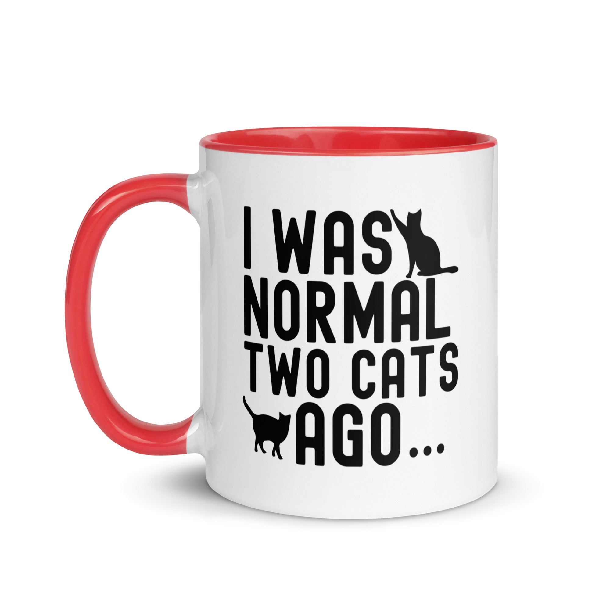 Mug with Color Inside | I was normal two cats ago