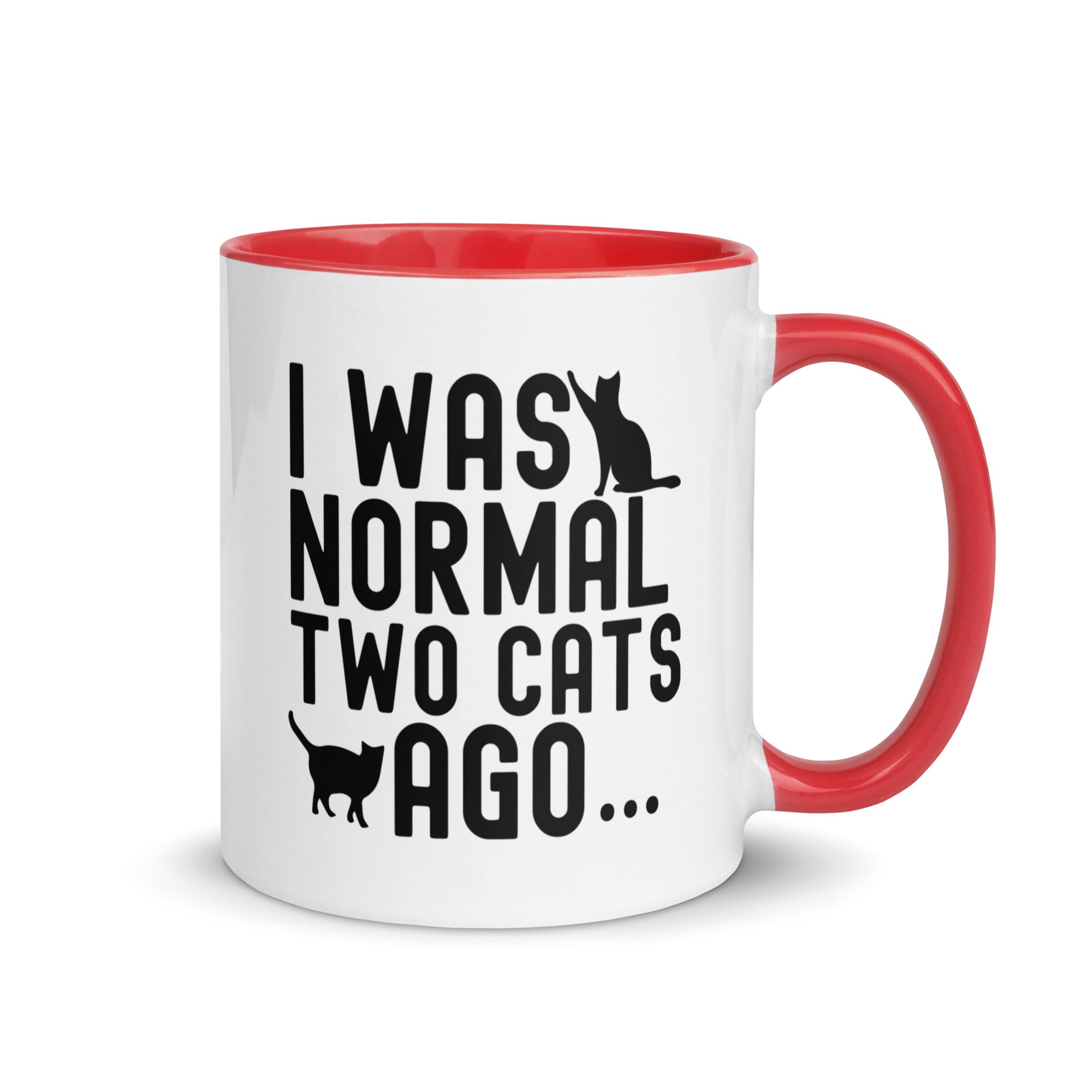 Mug with Color Inside | I was normal two cats ago