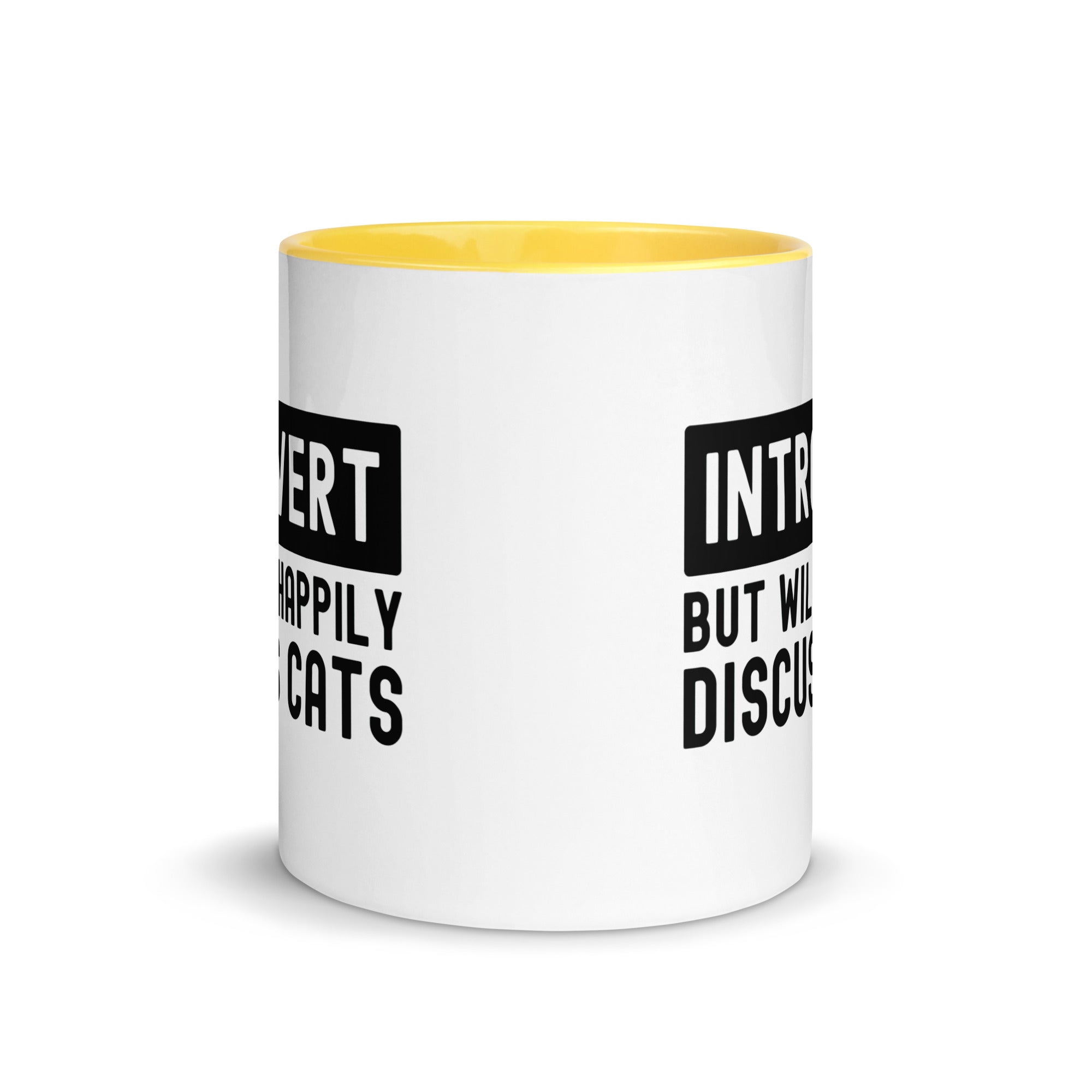 Mug with Color Inside | Introvert but will happily discuss cats