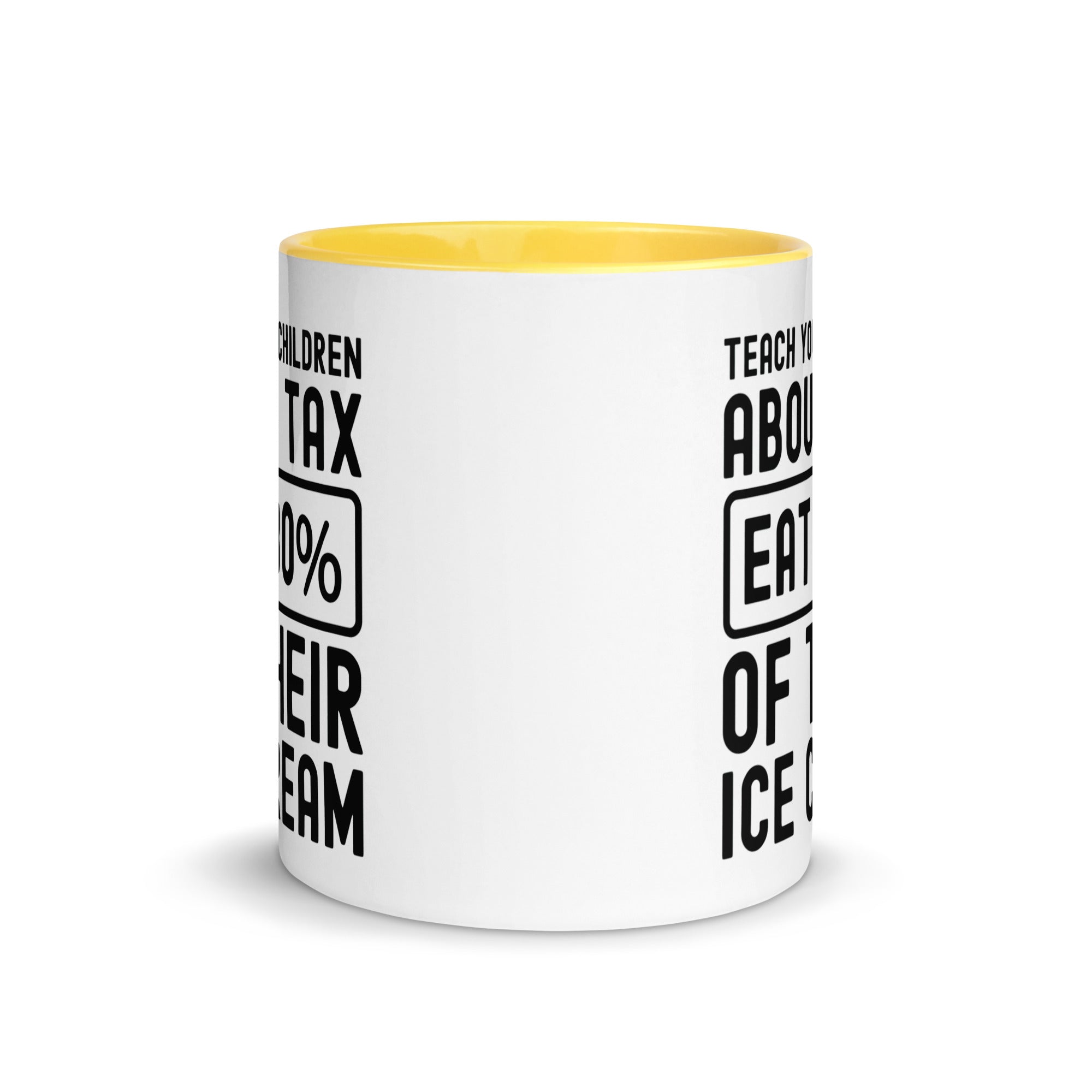 Mug with Color Inside | Teach your children about tax eat 30% of their ice cream