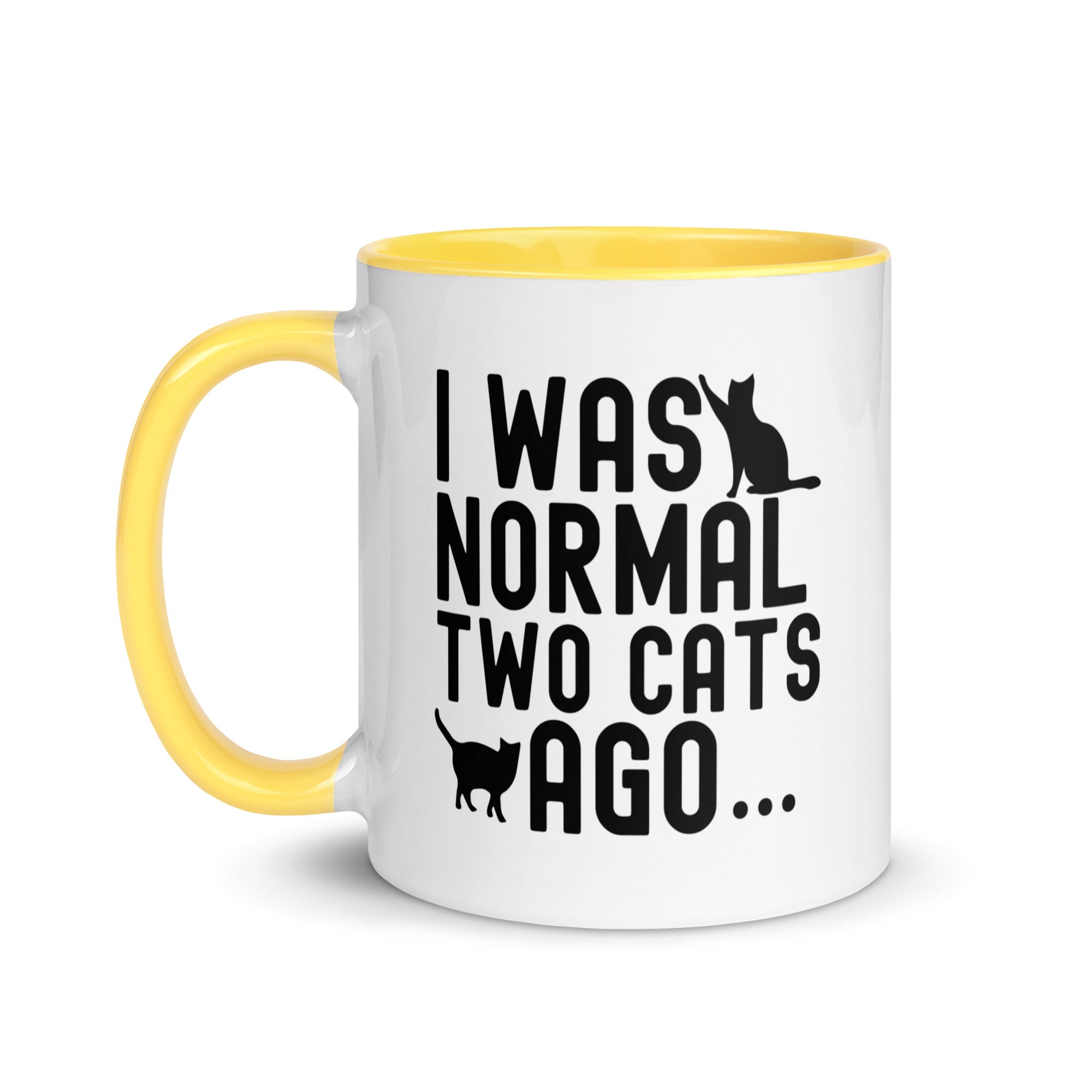 Mug with Color Inside | I was normal two cats ago