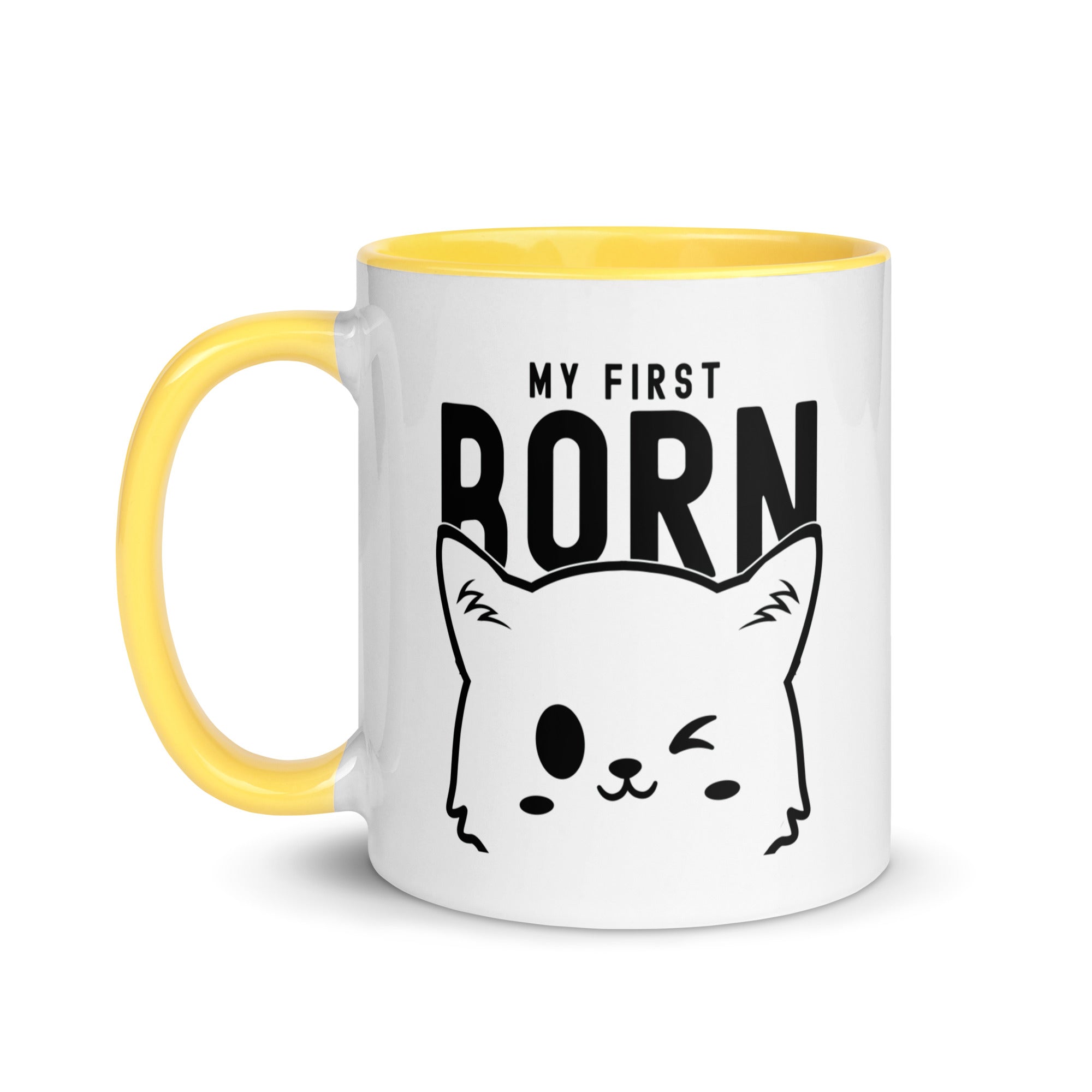 Mug with Color Inside | My First Born (cat)