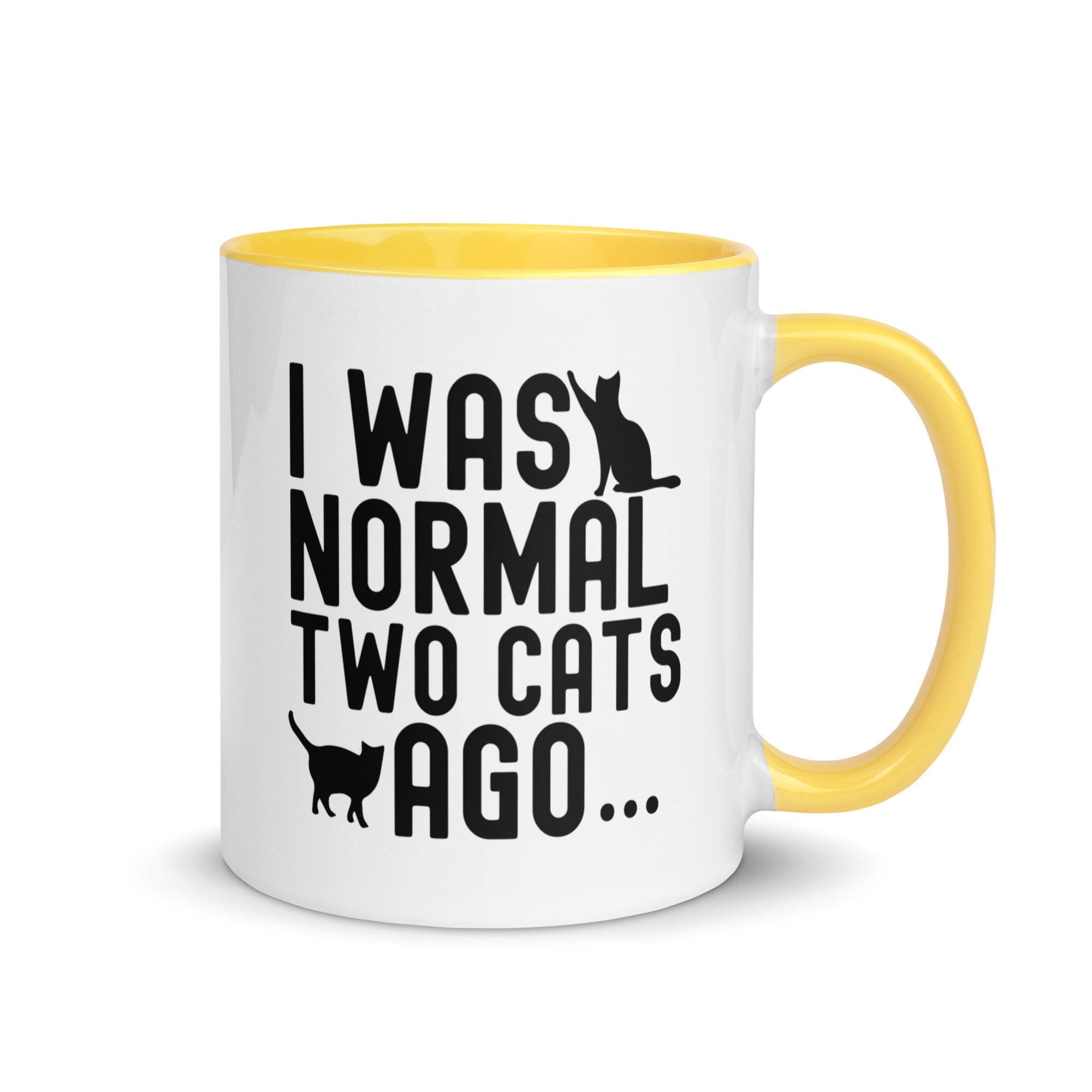 Mug with Color Inside | I was normal two cats ago